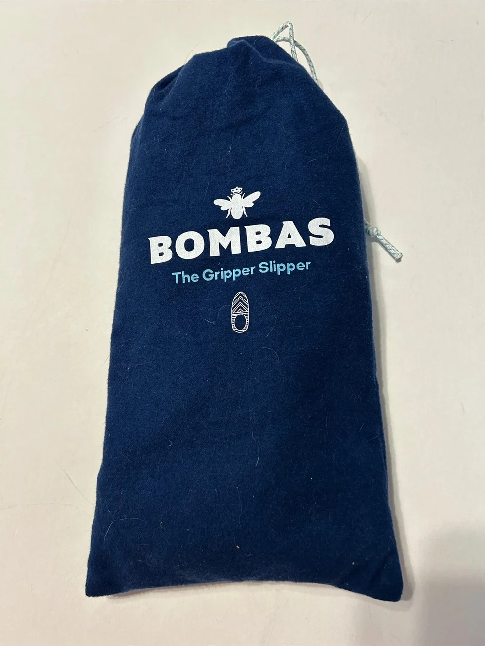 Bombas Blue Yellow Knit Gripper Slippers Unisex XL 13 - 15 Travel Lounge Comfy